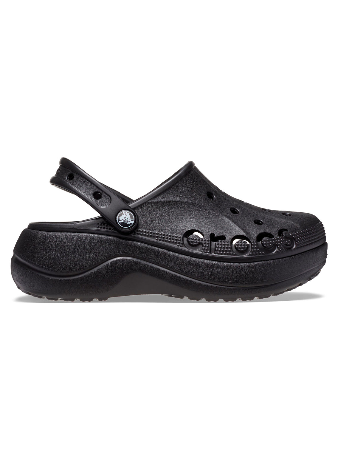 Zueco Mujer Baya Plataforma Clog Negro Crocs