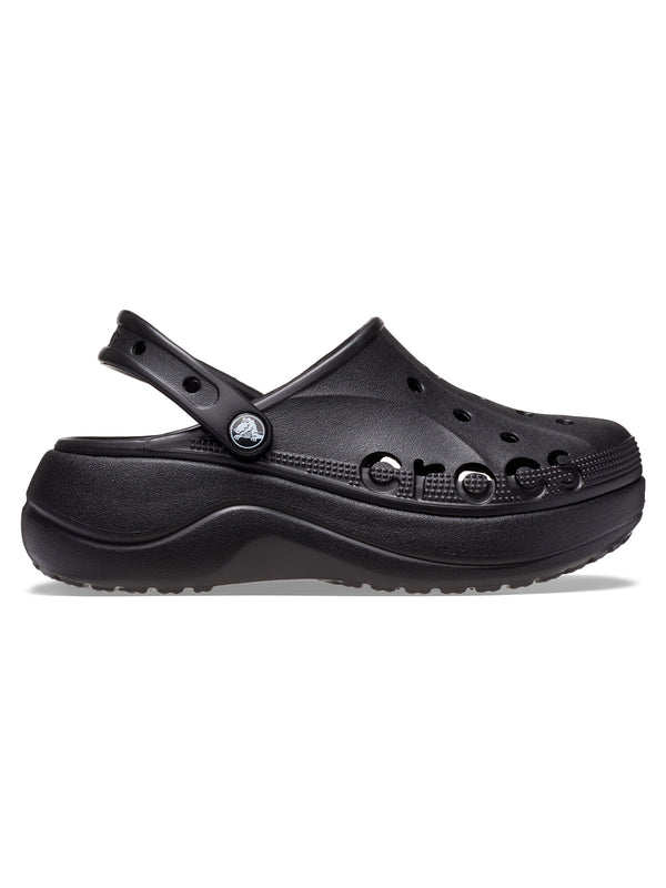 Zueco Mujer Baya Plataforma Clog Negro Crocs