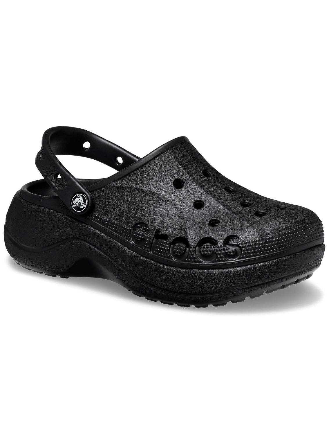 Zueco Mujer Baya Plataforma Clog Negro Crocs