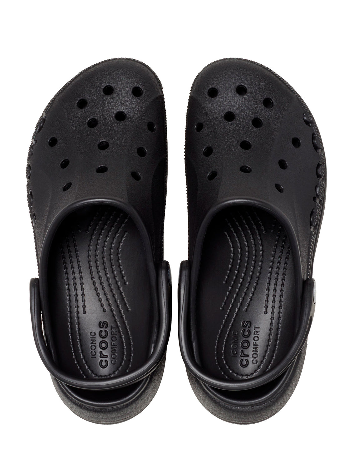 Zueco Mujer Baya Plataforma Clog Negro Crocs