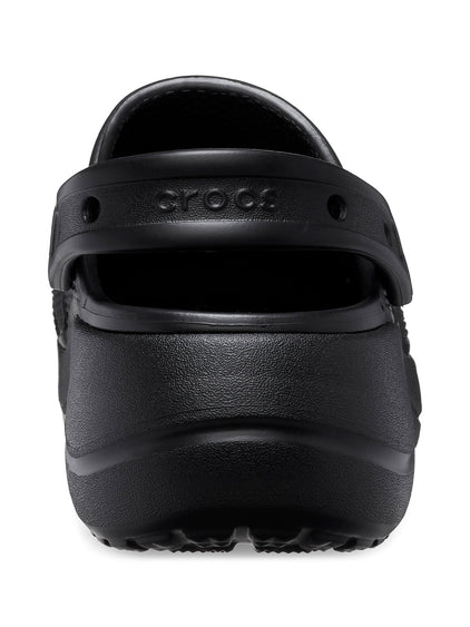 Zueco Mujer Baya Plataforma Clog Negro Crocs
