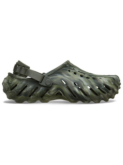 Zueco Unisex Echo Clog Marbled Verde Crocs