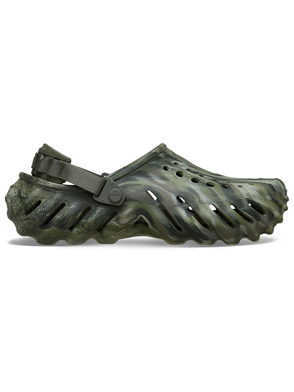 Zueco Unisex Echo Clog Marbled Verde Crocs