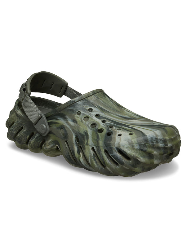 Zueco Unisex Echo Clog Marbled Verde Crocs