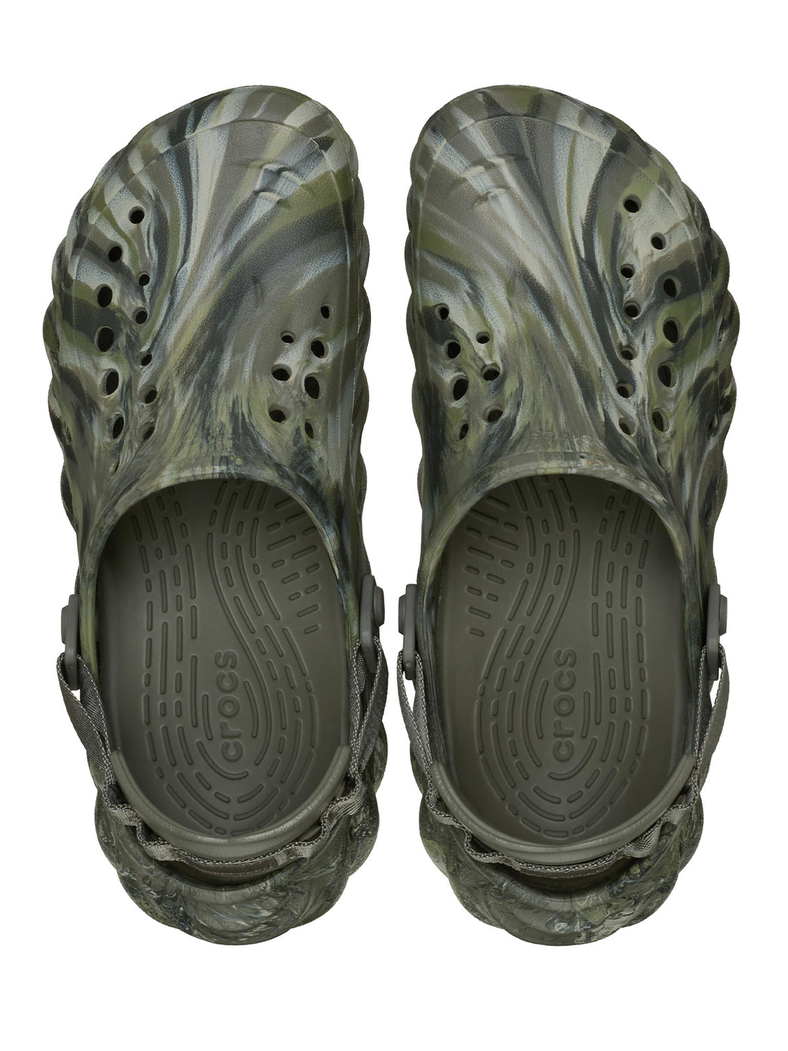 Zueco Unisex Echo Clog Marbled Verde Crocs