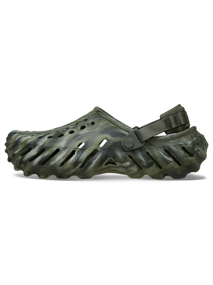 Zueco Unisex Echo Clog Marbled Verde Crocs