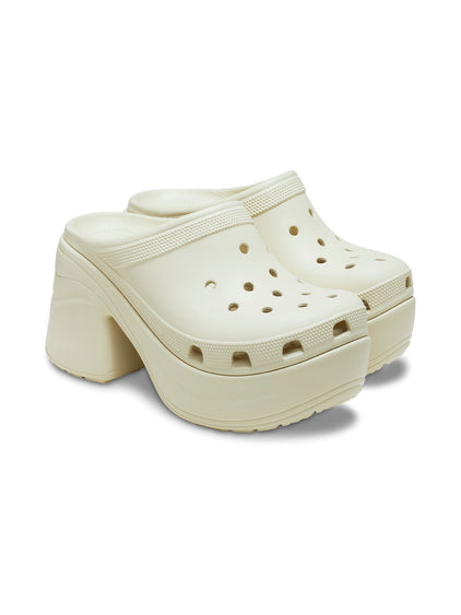 Zueco Plataforma Unisex Siren Clog Beige Crocs