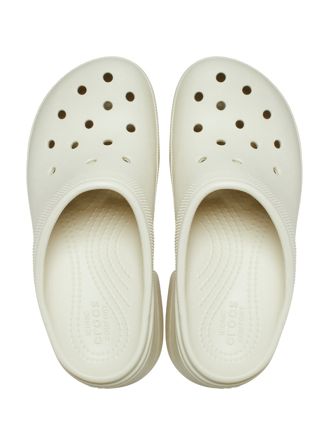 Zueco Plataforma Unisex Siren Clog Beige Crocs
