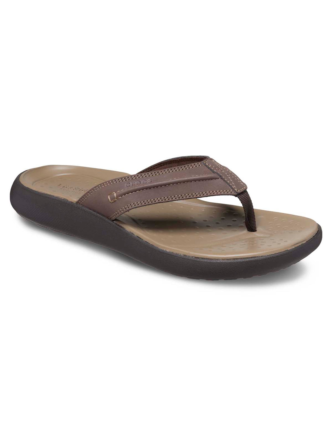 Sandalia Flip Hombre Yukon Vista II LR Café Crocs