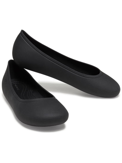 Ballerina Mujer Brooklyn Flat Negro Crocs