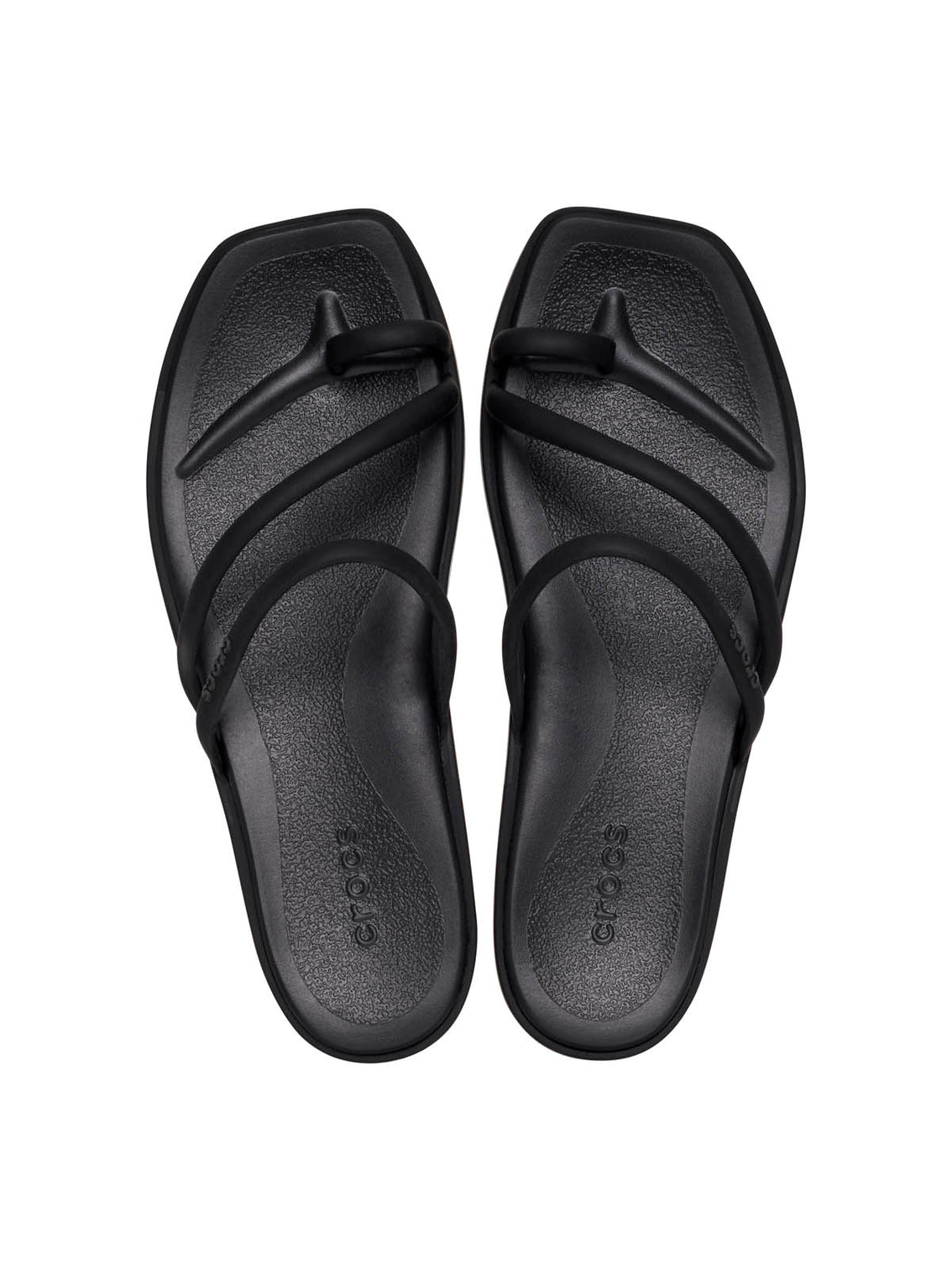 Sandalia Mujer Miami Toe Loop Negro Crocs