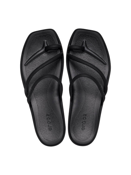 Sandalia Mujer Miami Toe Loop Negro Crocs