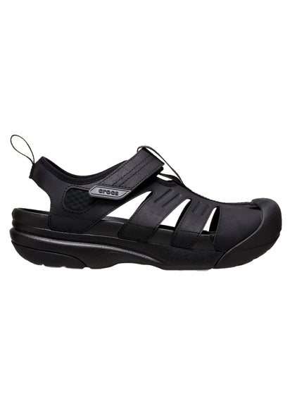 Sandalia Hombre Yukon Fisherman Negro Crocs