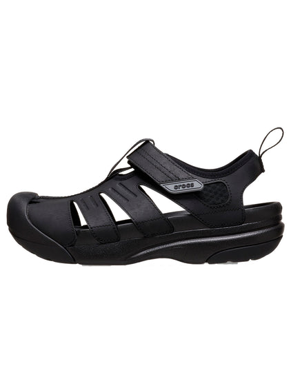 Sandalia Hombre Yukon Fisherman Negro Crocs