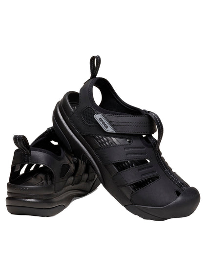Sandalia Hombre Yukon Fisherman Negro Crocs