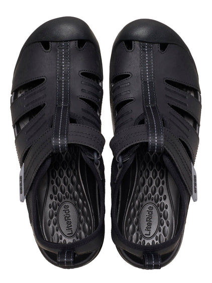 Sandalia Hombre Yukon Fisherman Negro Crocs