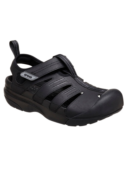 Sandalia Hombre Yukon Fisherman Negro Crocs