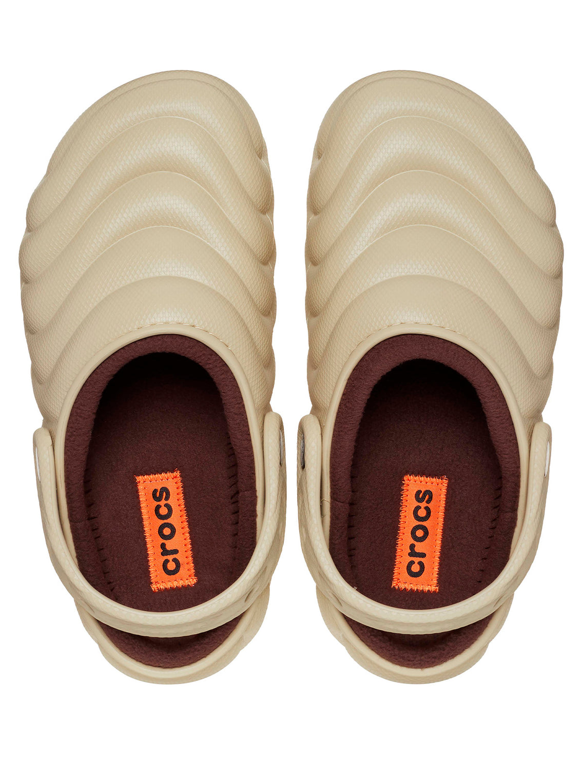 Zueco Unisex Classic Lined Overpuff Clog Beige Crocs