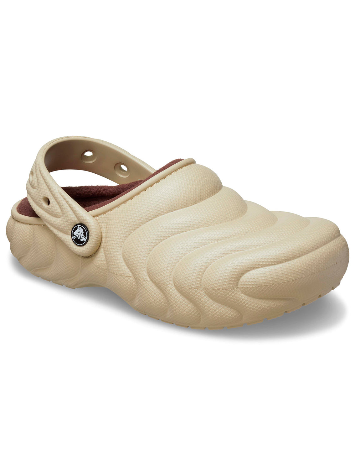 Zueco Unisex Classic Lined Overpuff Clog Beige Crocs