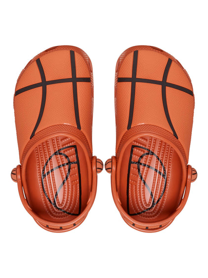 Zueco Niños Grandes Classic Clog Naranja Oscuro Crocs