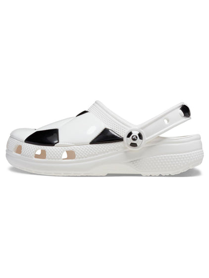 Zueco Niños Grandes Classic Clog Fútbol Blanco Crocs