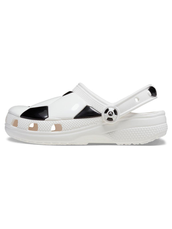 Zueco Niños Grandes Classic Clog Fútbol Blanco Crocs