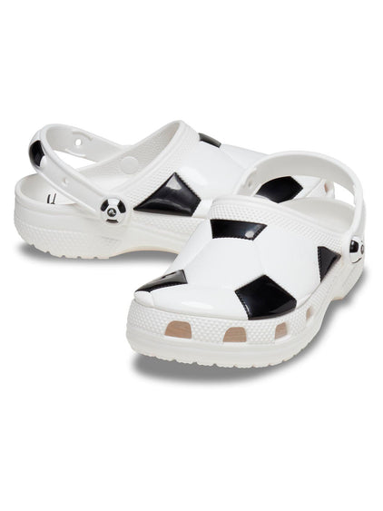 Zueco Niños Grandes Classic Clog Fútbol Blanco Crocs