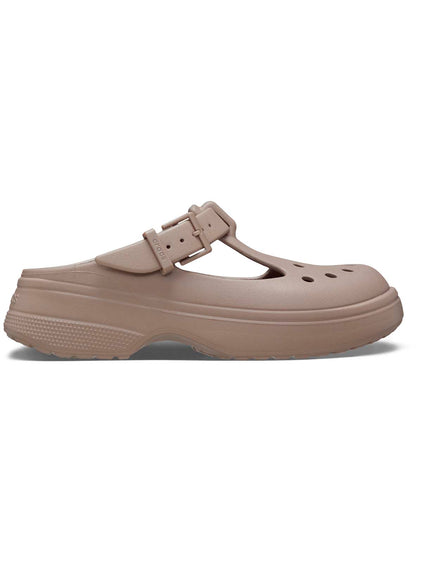 Zueco Mujer Plataforma Classic Mary Jane Café Crocs