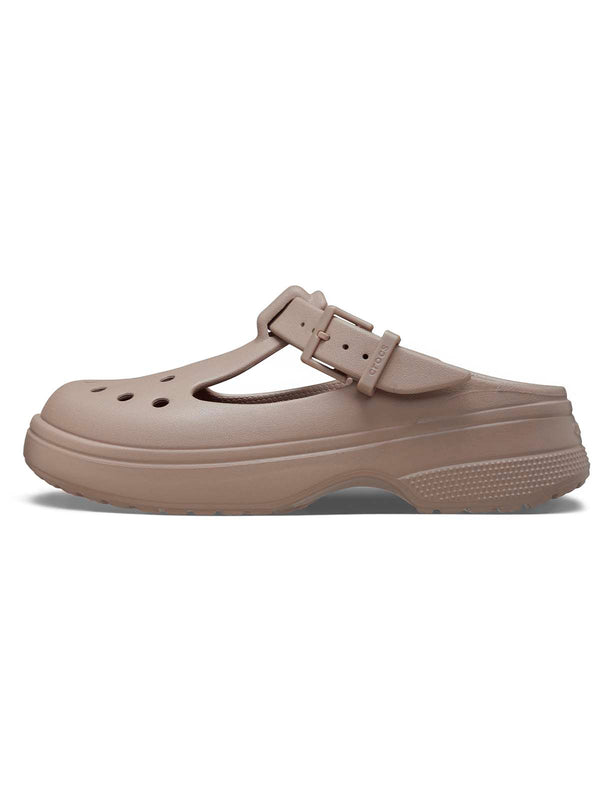 Zueco Mujer Plataforma Classic Mary Jane Café Crocs