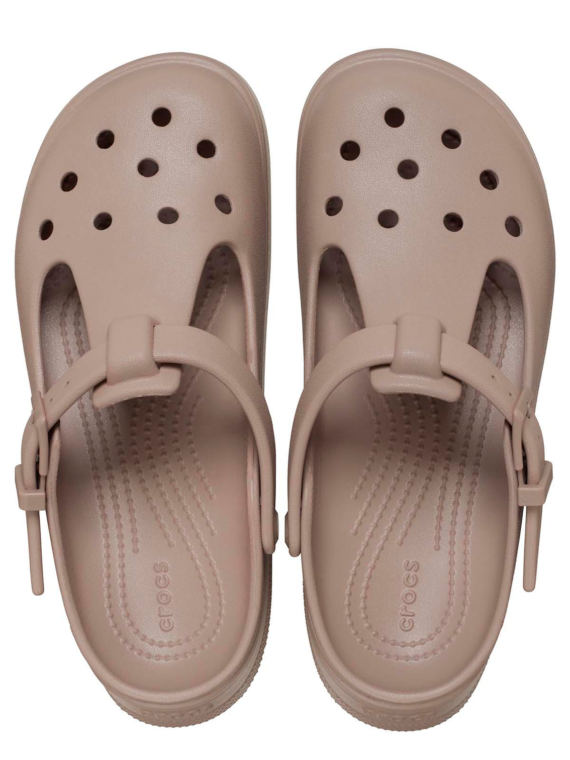 Zueco Mujer Plataforma Classic Mary Jane Café Crocs