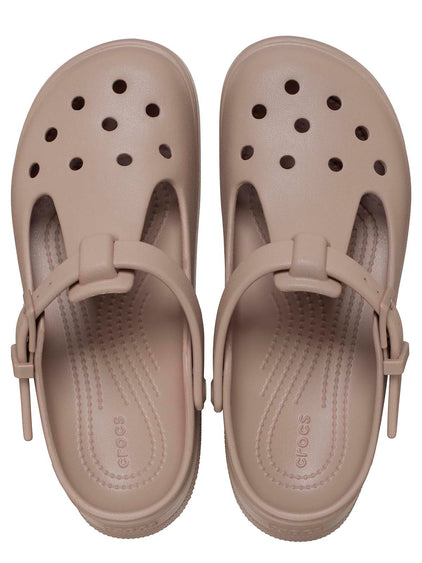 Zueco Mujer Plataforma Classic Mary Jane Café Crocs