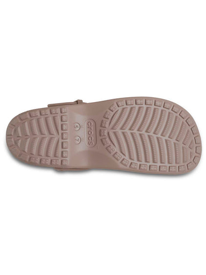 Zueco Mujer Plataforma Classic Mary Jane Café Crocs