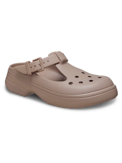 Zueco Mujer Plataforma Classic Mary Jane Café Crocs