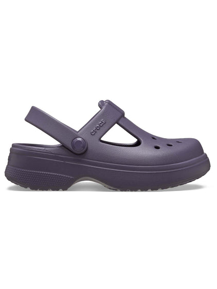 Zueco Mary Jane Niños Grandes Classic Morado Crocs
