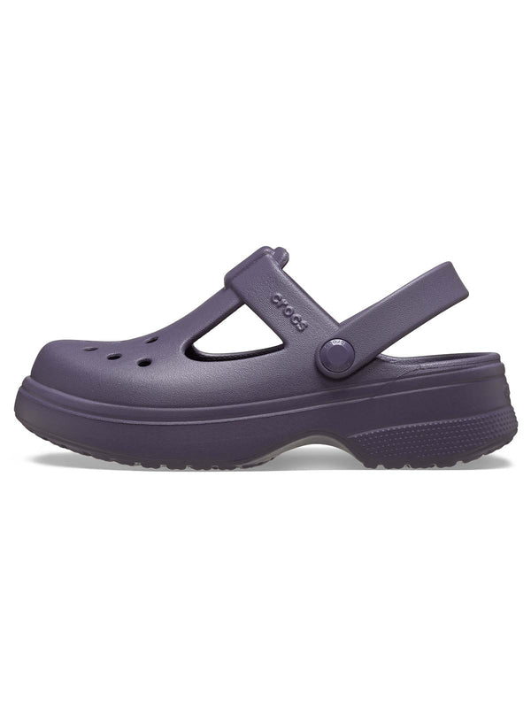 Zueco Mary Jane Niños Grandes Classic Morado Crocs