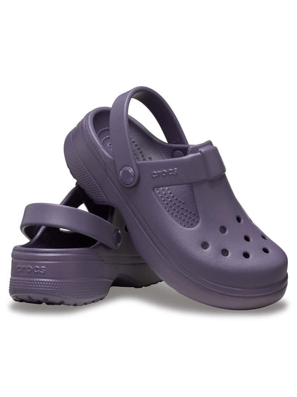 Zueco Mary Jane Niños Grandes Classic Morado Crocs