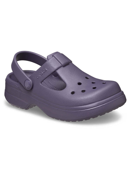 Zueco Mary Jane Niños Grandes Classic Morado Crocs