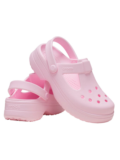 Zueco Mary Jane Niños Grandes Classic Rosa Crocs