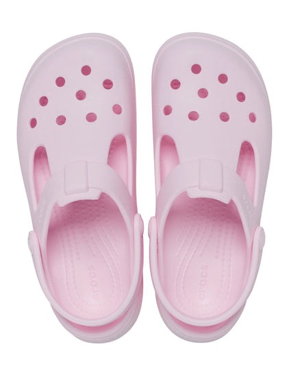 Zueco Mary Jane Niños Grandes Classic Rosa Crocs