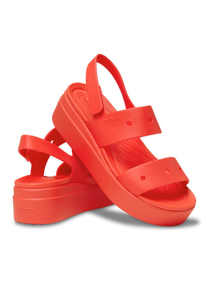 Sandalia Mujer Plataforma Brooklyn 4U Rojo Crocs