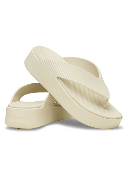 Sandalia Flip Mujer Getaway Platform Flip Beige Crocs