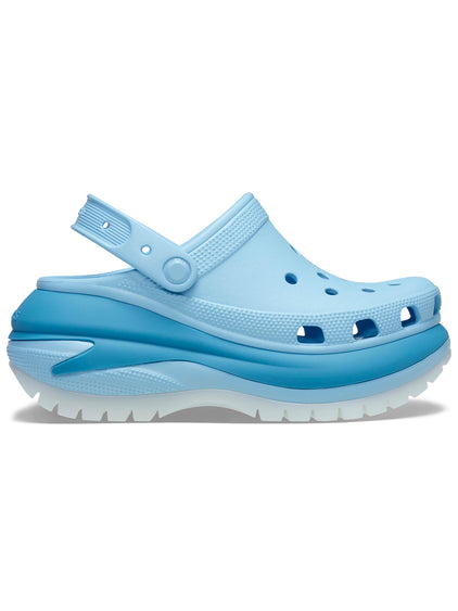 Zueco Plataforma Unisex Mega Crush Clog Celeste Crocs