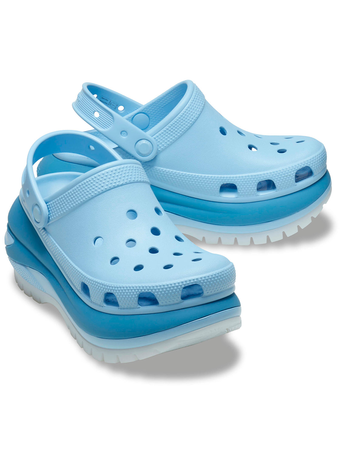 Zueco Plataforma Unisex Mega Crush Clog Celeste Crocs