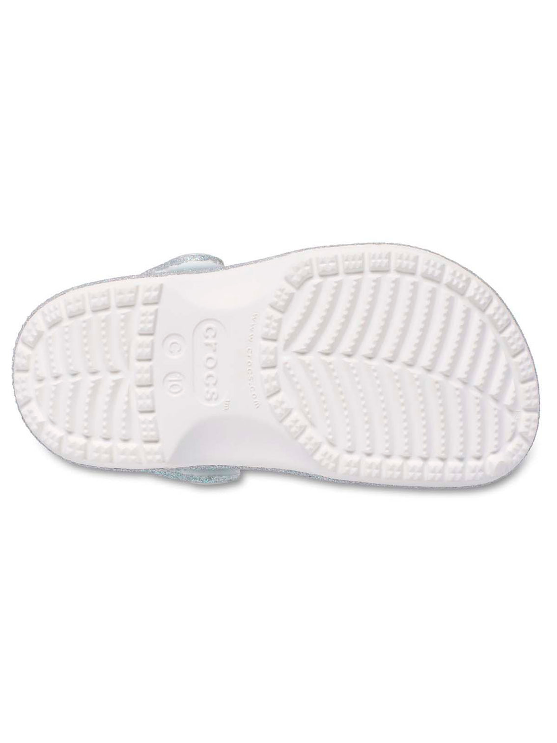 Zueco Niños Pequeños Classic Clog Glitter Plateado Crocs