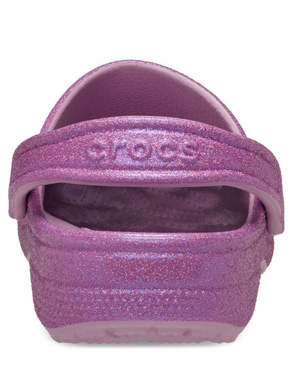 Zueco Unisex Classic Clog Glitter Morado Crocs