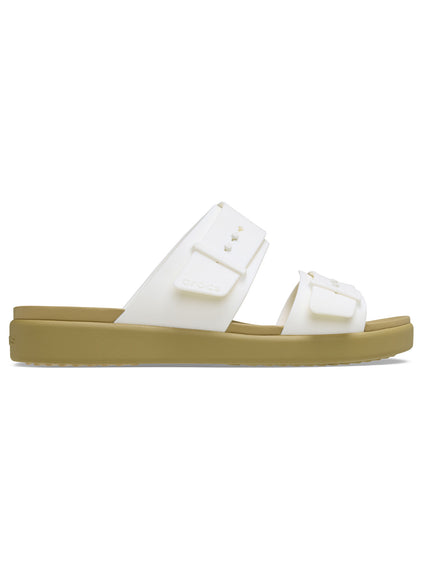 Sandalia Mujer Brooklyn Buckle Low Crema Crocs