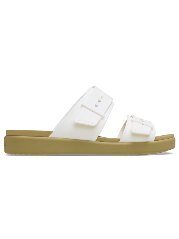 Sandalia Mujer Brooklyn Buckle Low Crema Crocs