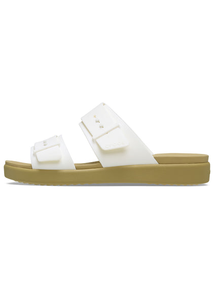 Sandalia Mujer Brooklyn Buckle Low Crema Crocs