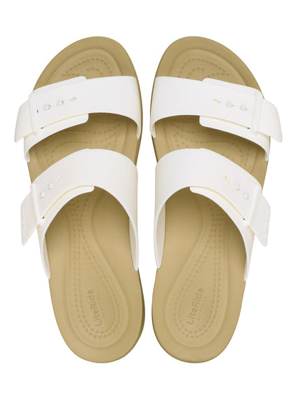 Sandalia Mujer Brooklyn Buckle Low Crema Crocs