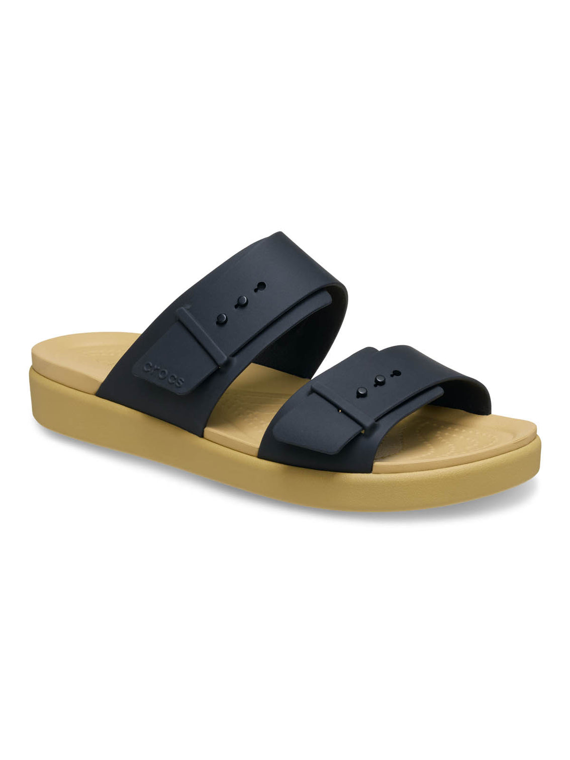 Sandalia Mujer Brooklyn Buckle Low Beige/Negro Crocs